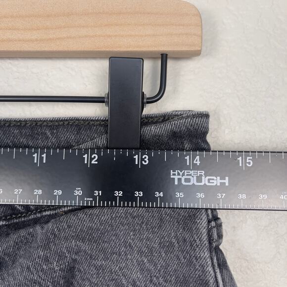 Levi's 501 Skinny Denim Jeans Washed Black 26 Button Fly‎ Frayed Hem Classic - Picture 12 of 16